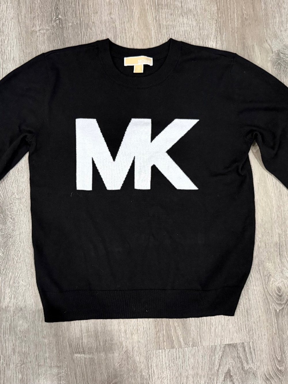 Michael Kors Black MK Logo Sweater – Size XS